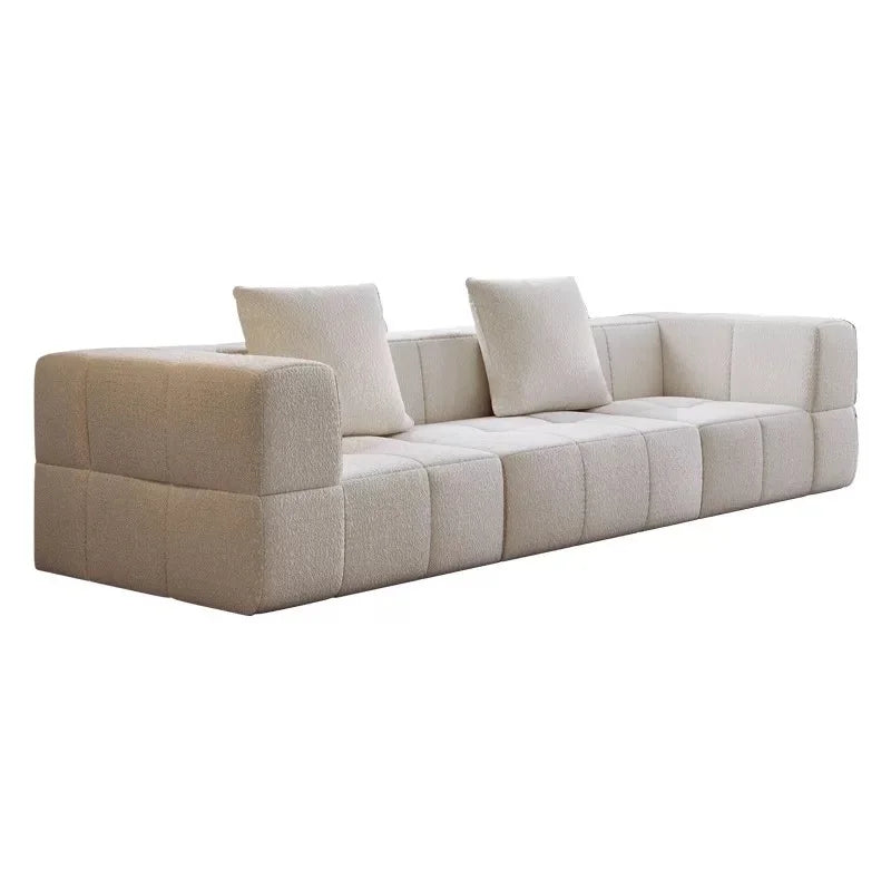 Tofu Block White Compression Sofa Set