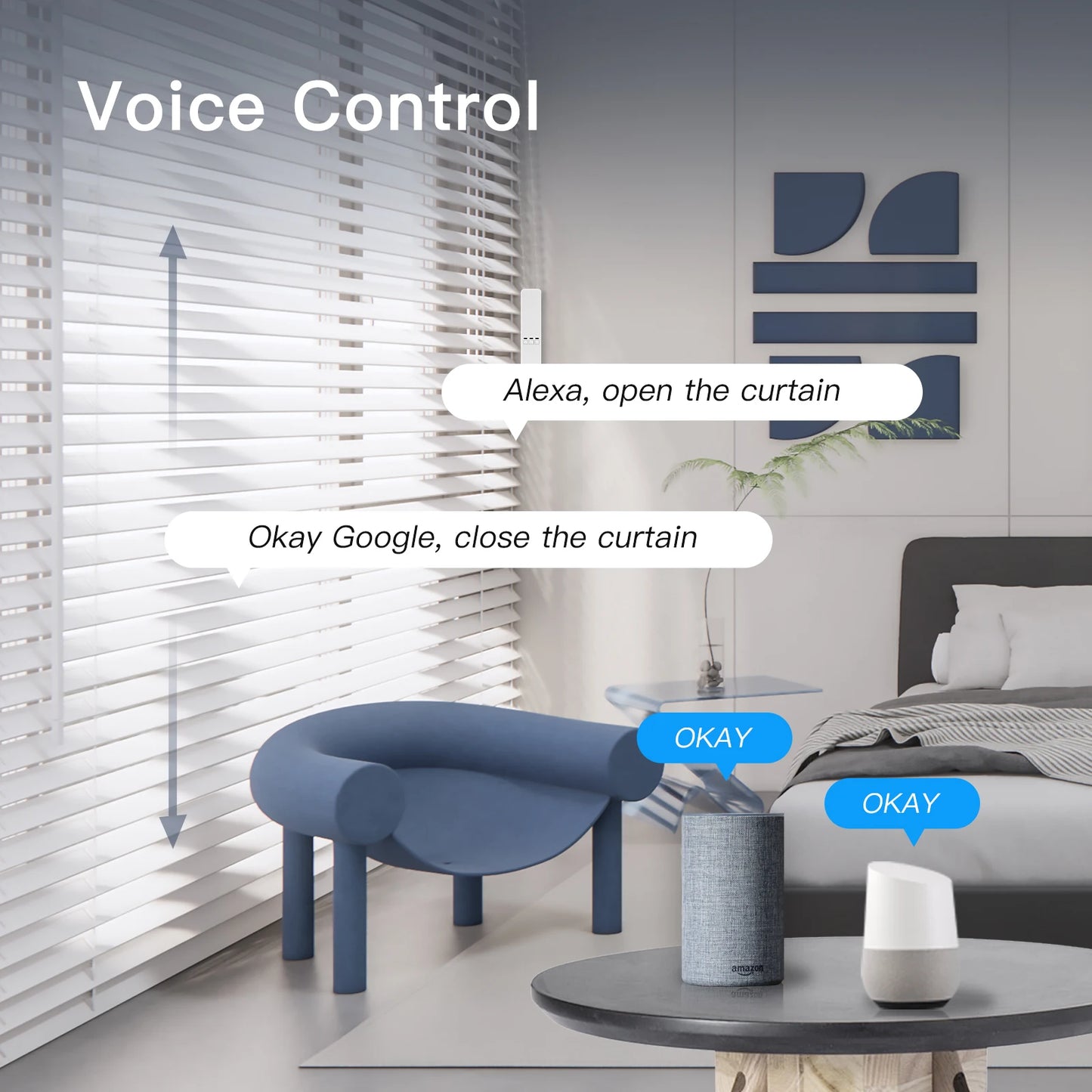 Smart Motor Electric Chain Roller Blinds Shade