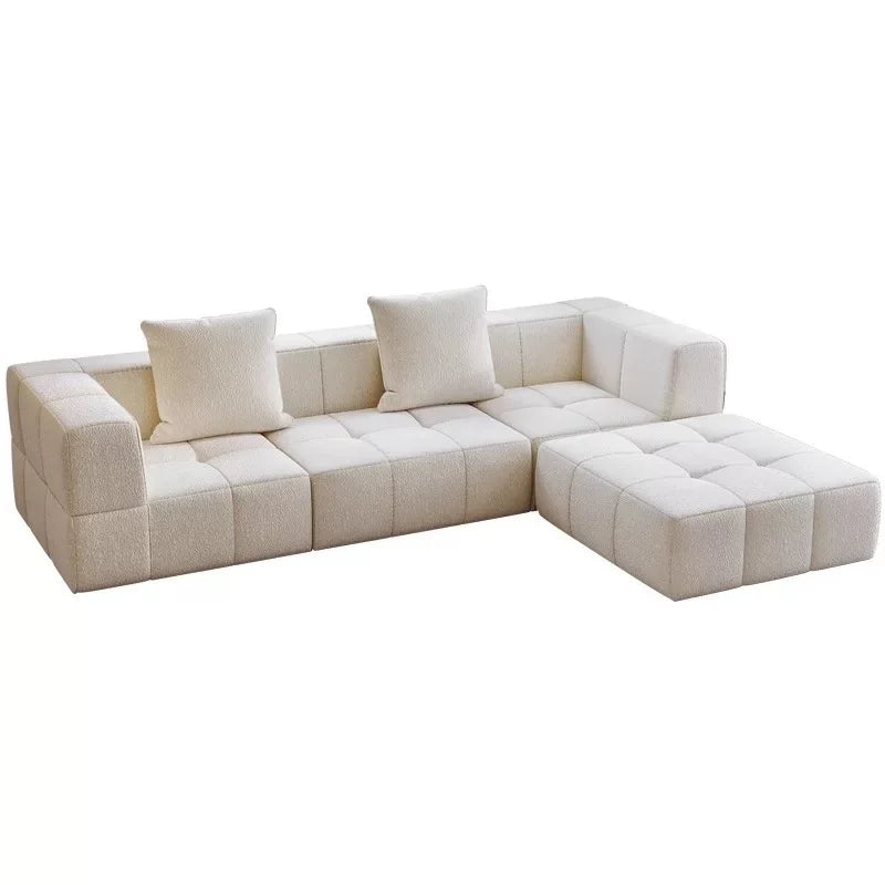 Tofu Block White Compression Sofa Set