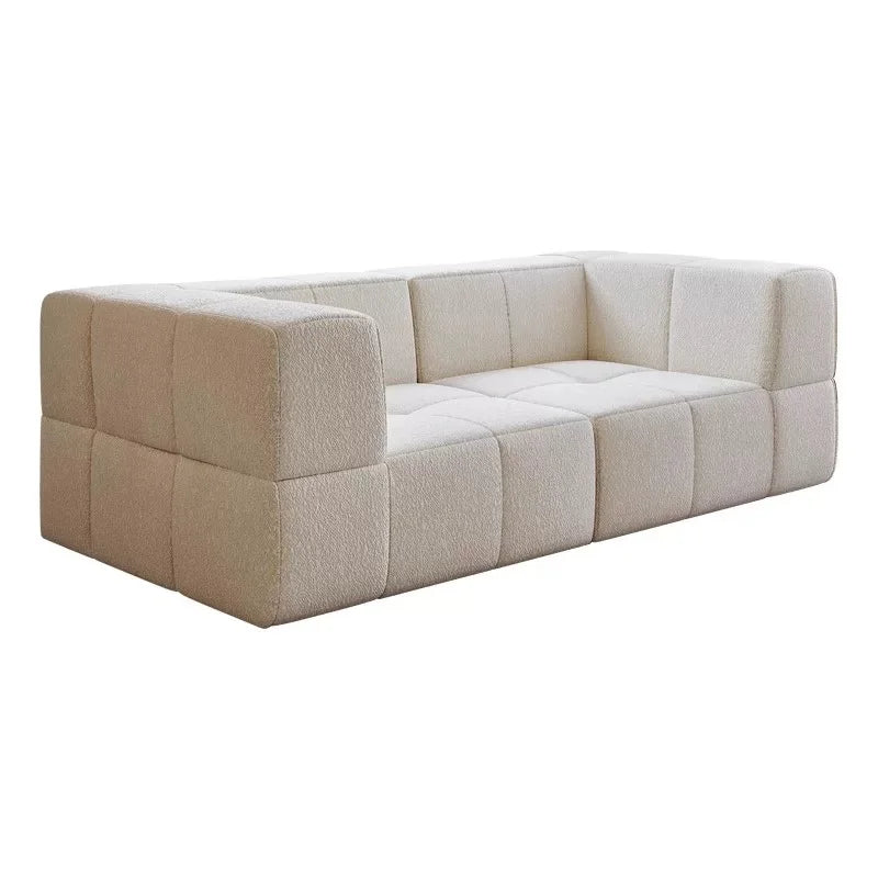 Tofu Block White Compression Sofa Set
