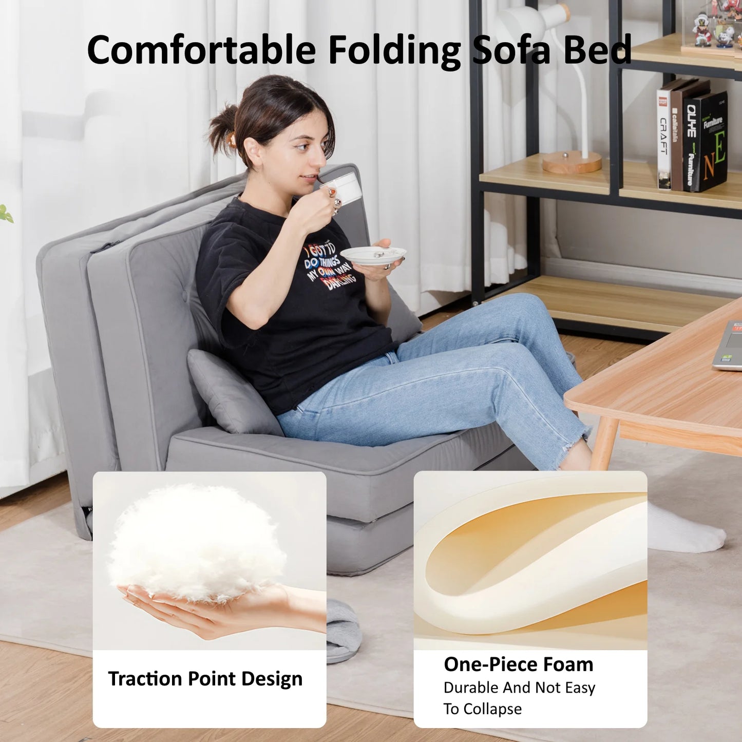 Adjustable Lazy Tatami Folding Sofa Bed