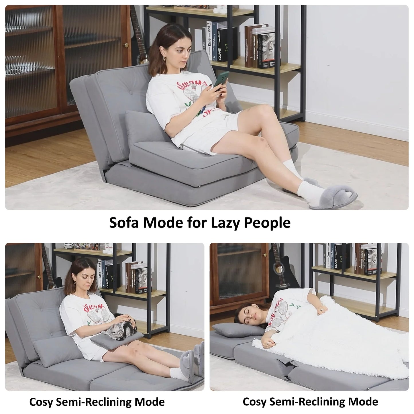 Adjustable Lazy Tatami Folding Sofa Bed