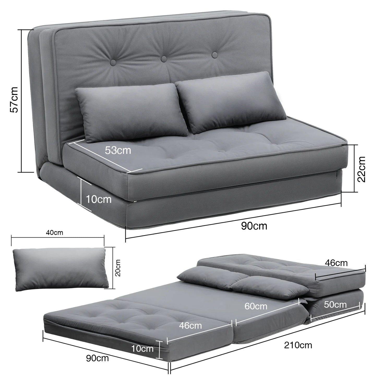 Adjustable Lazy Tatami Folding Sofa Bed