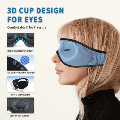 3D Eye Headphones Bluetooth Mask For Sleep