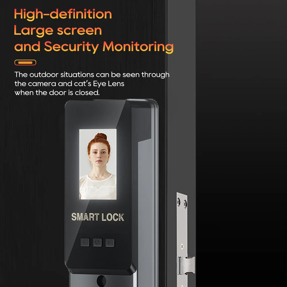 3D Face Smart Digital Door Lock with Screen