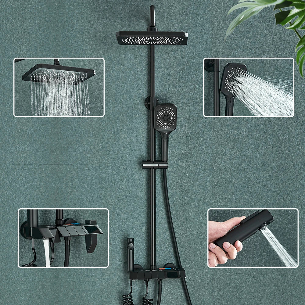 Smart Digital Display Shower Faucet Set