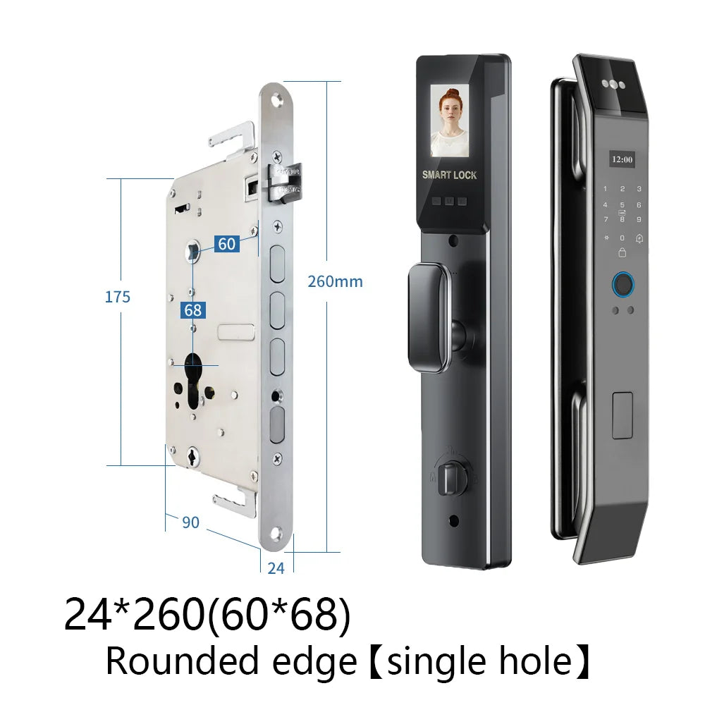 3D Face Smart Digital Door Lock with Screen