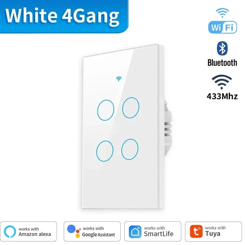 Smart Tuya Gang Light Touch Switch With Alexa - Atmos Hub