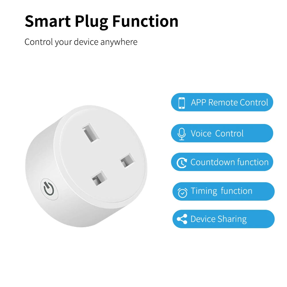 3 Pin Smart Alexa Voice Control Adapter With Timer - Atmos Hub