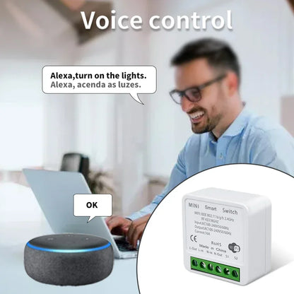 Smart Mini Relay Tuya Voice Control Receiver Switch - Atmos Hub