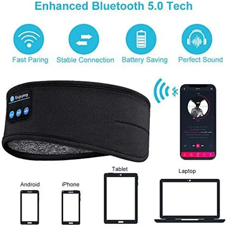 Elastic Wireless Music Earphones Sleeping Headband