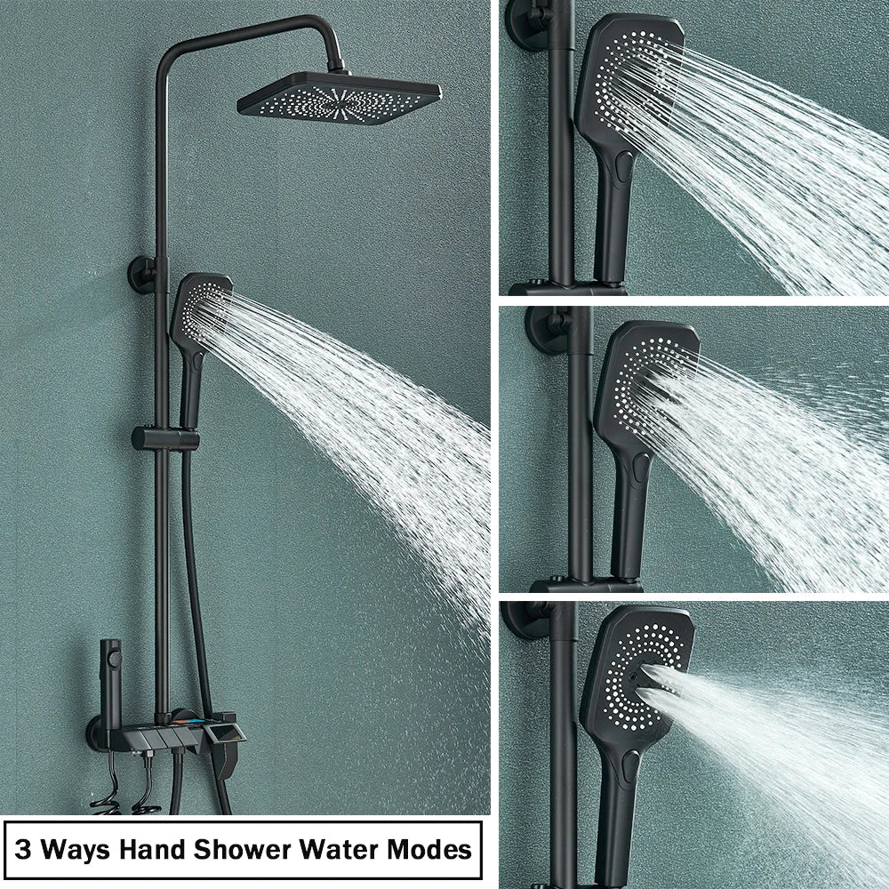 Smart Digital Display Shower Faucet Set