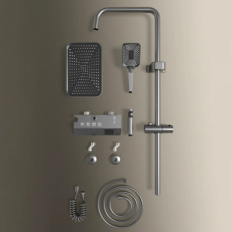 Digital LED Rain Pressurized Shower Set