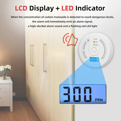 High Sensitive LCD Independent Alarm Detector - Atmos Hub