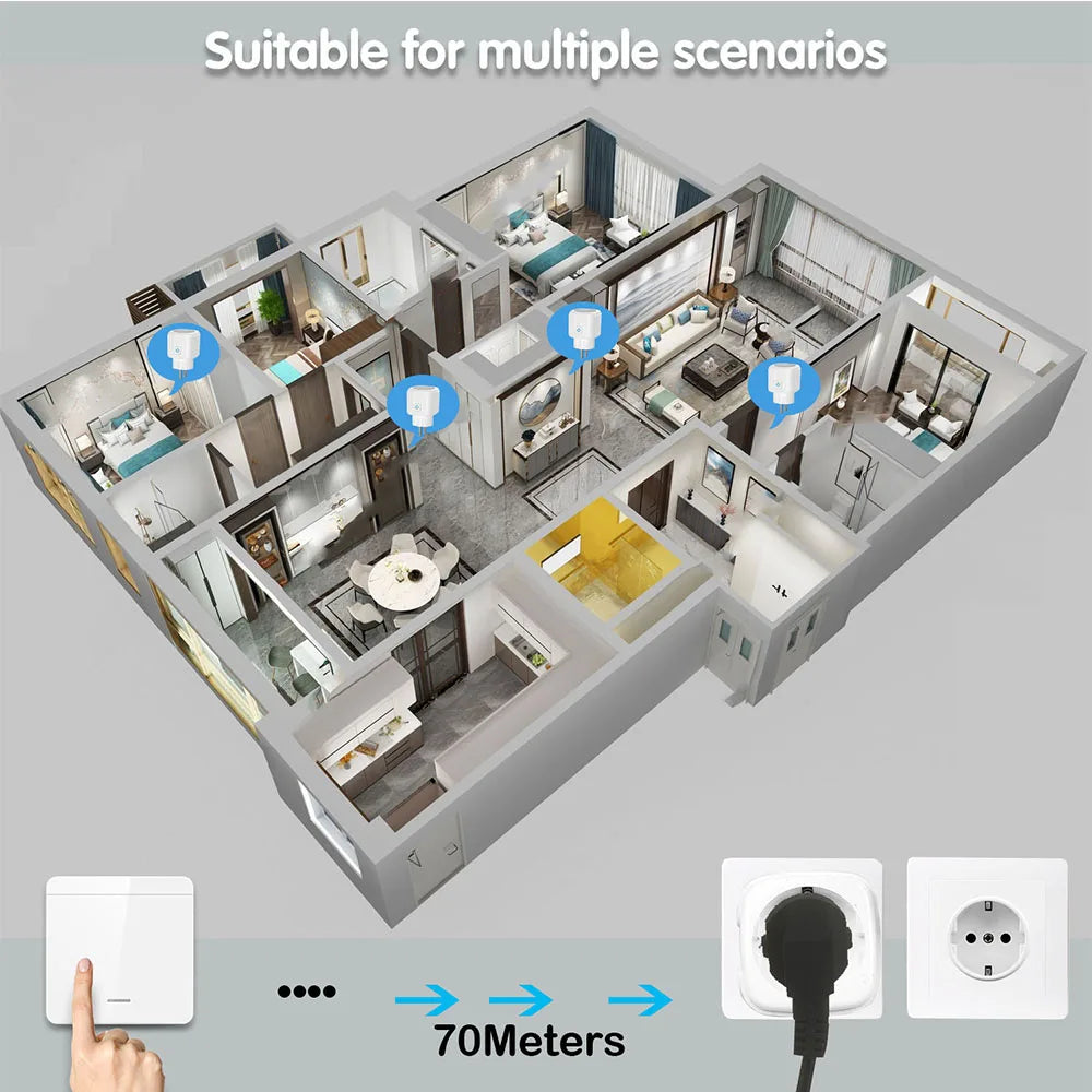 Wireless Mini Voice Control Smart Switch With Alexa - Atmos Hub