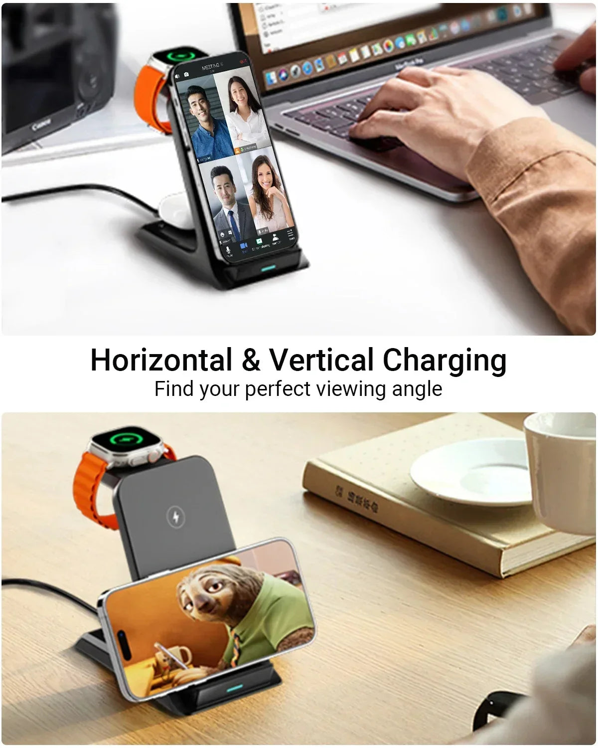 3 in 1 Wireless Charger Dock For iPhone