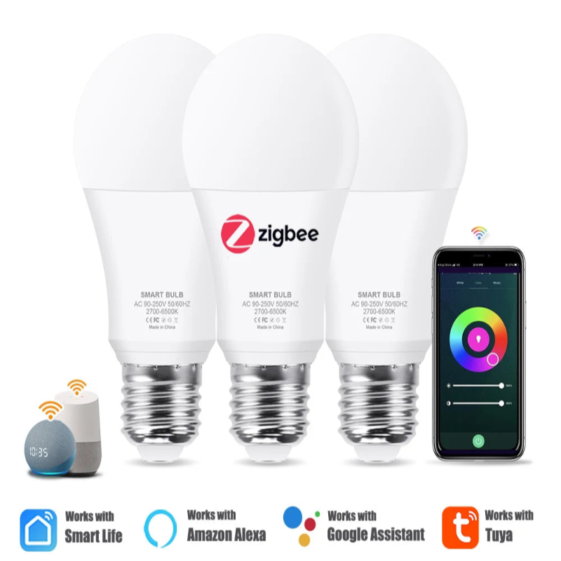 Smart Tuya Zigbee E27 Led Light Alexa Bulb - Atmos Hub