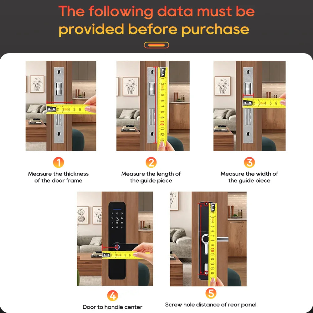 3D Face Smart Digital Door Lock with Screen