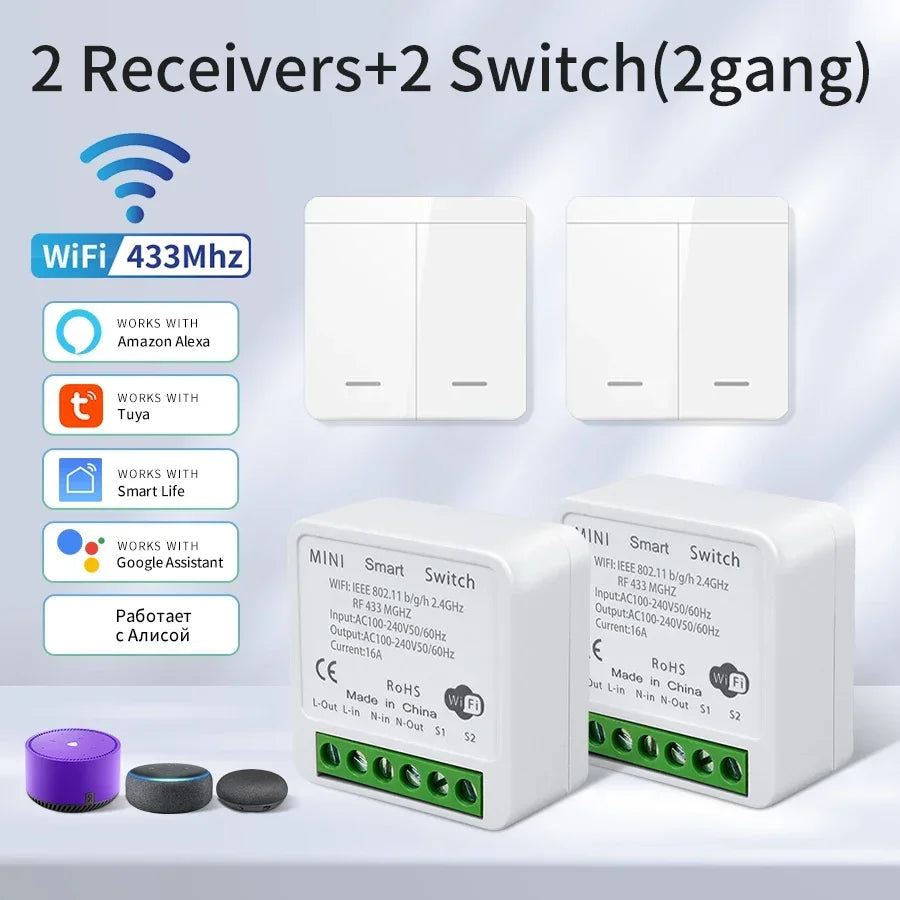 Smart Mini Relay Tuya Voice Control Receiver Switch - Atmos Hub