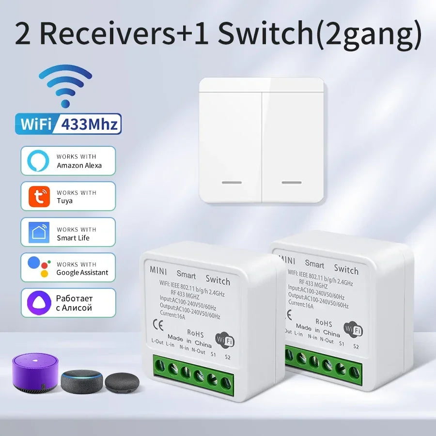 Smart Mini Relay Tuya Voice Control Receiver Switch - Atmos Hub