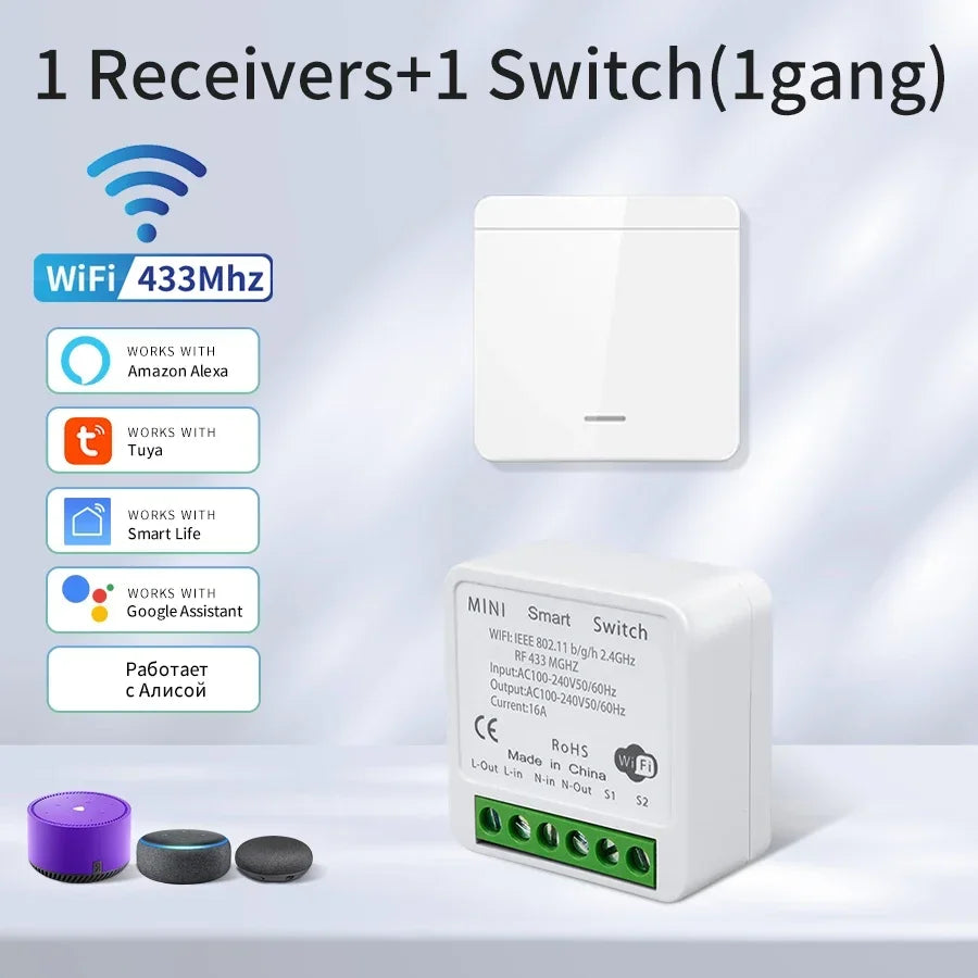 Smart Mini Relay Tuya Voice Control Receiver Switch - Atmos Hub