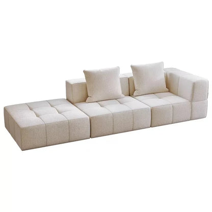 Tofu Block White Compression Sofa Set