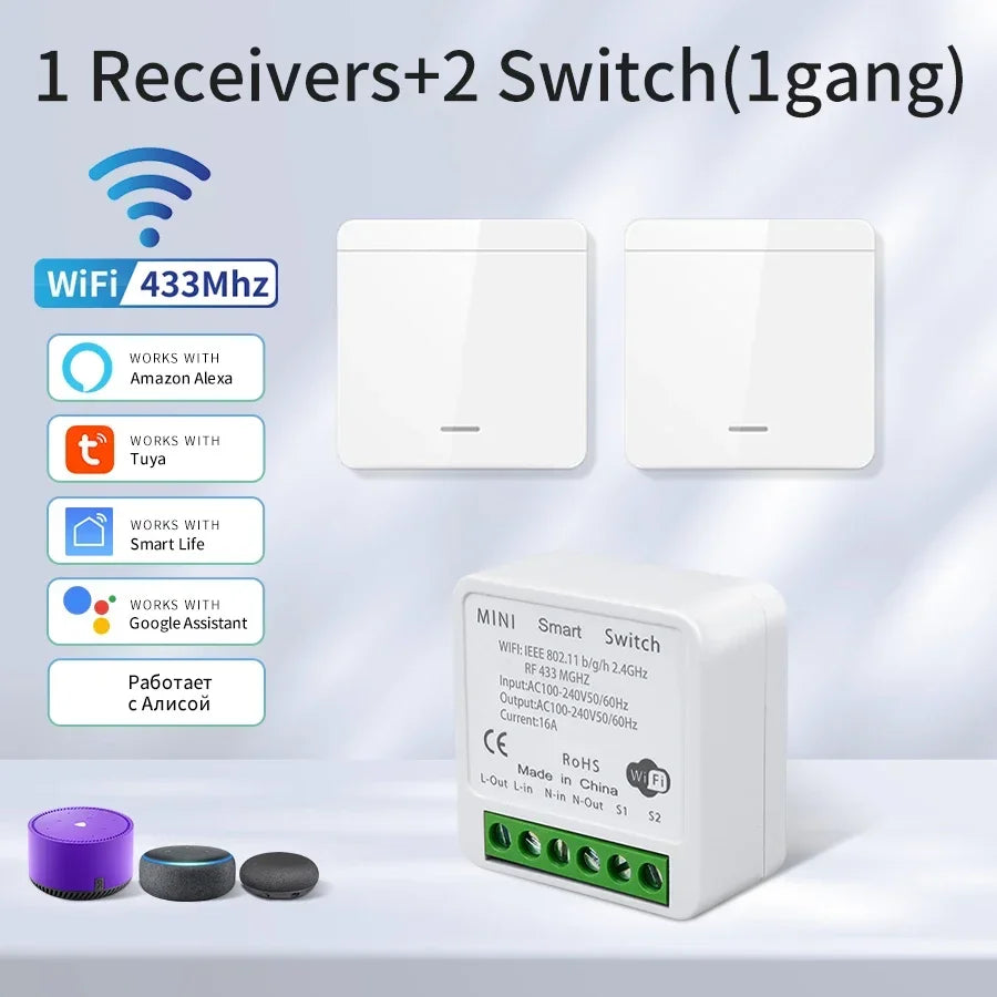 Smart Mini Relay Tuya Voice Control Receiver Switch - Atmos Hub