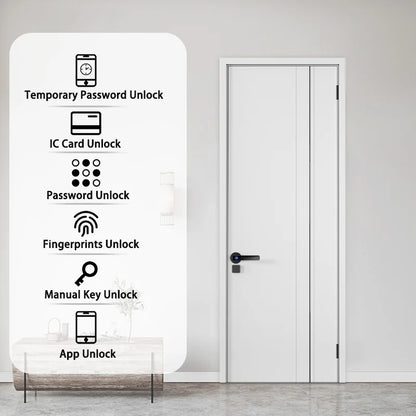 Smart Door Lock Handle With Fingerprint Key - Atmos Hub