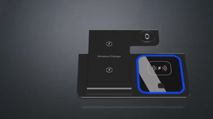 3 in 1 LED Foldable Wireless Charging Station For iPhone